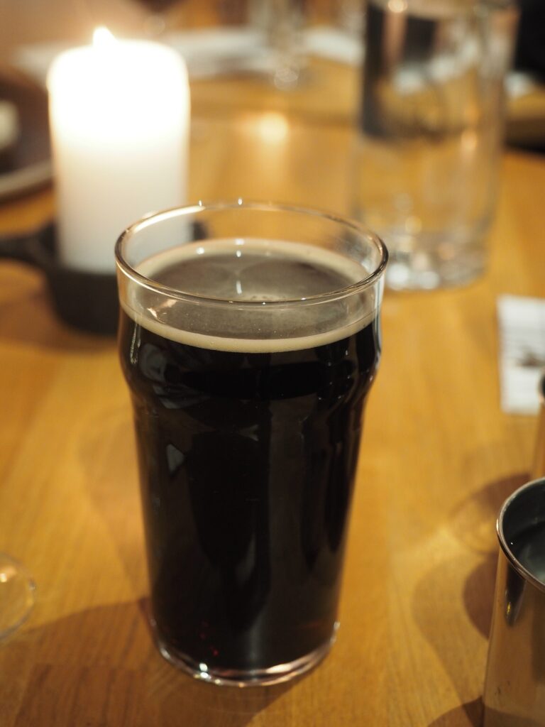 Dark lager at restaurant Linnankellari, Helsinki