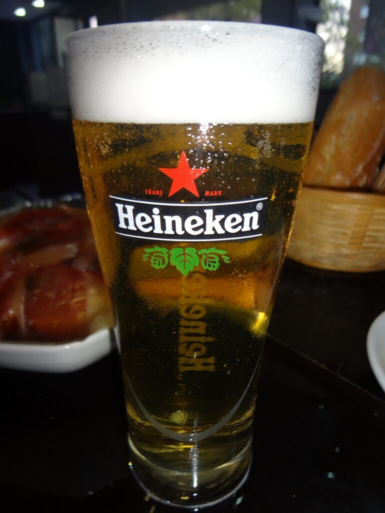 Heineken in a Madrid tapas bar