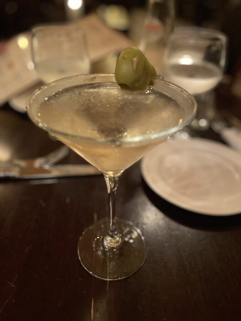 Dirty Martini cocktail