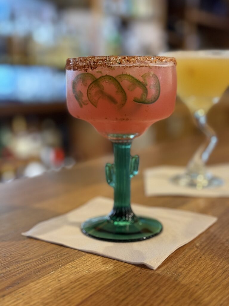Prickly pear spicy Margarita cocktail photograph