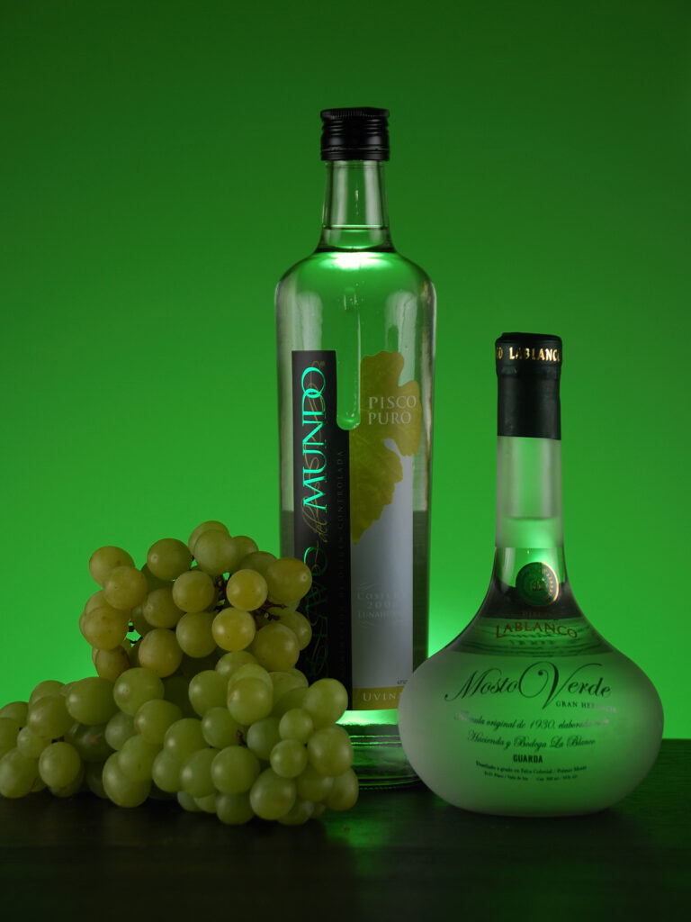 Peruvian pisco bottles