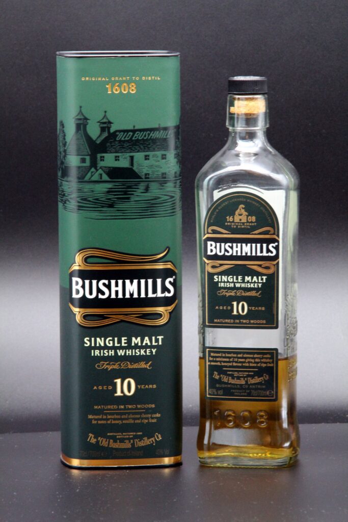 Bushmills 10 Year Old single malt Irish whiskey