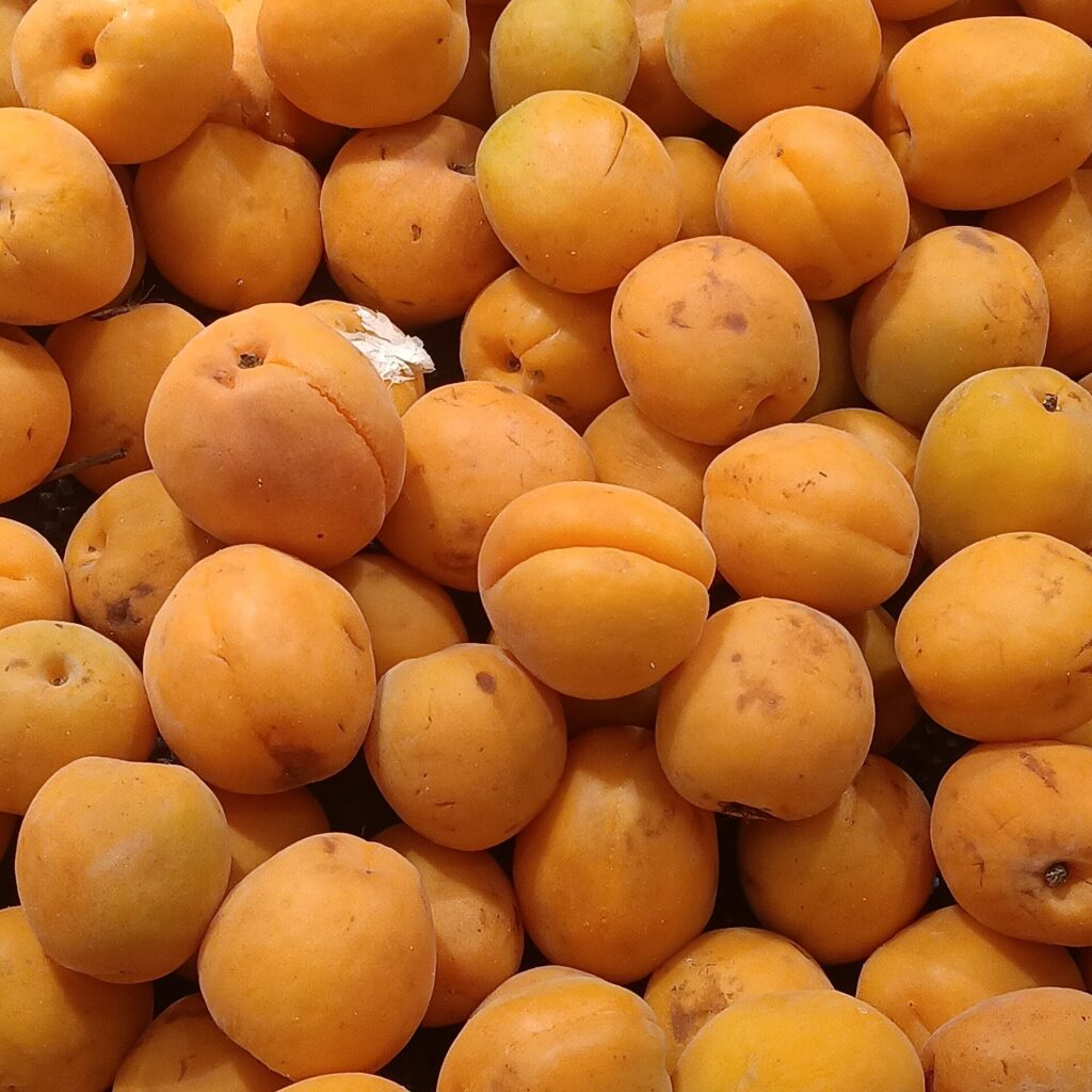 Apricots, a fruit used to flavor some brandies