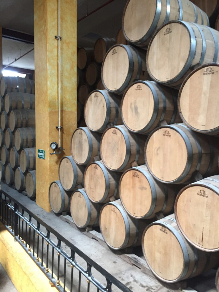 Tequila aging barrels in Jalisco